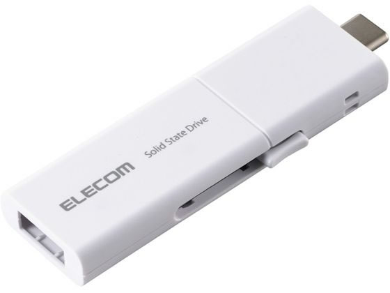 【マラソン限定★ポイント2倍】【お取り寄せ】エレコム 外付SSD 500GB Type-C&A ホワイト ESD-EWB0500GWHR SSD 外付けドライブ USBメモリ パソコン 家電|ココデカウ