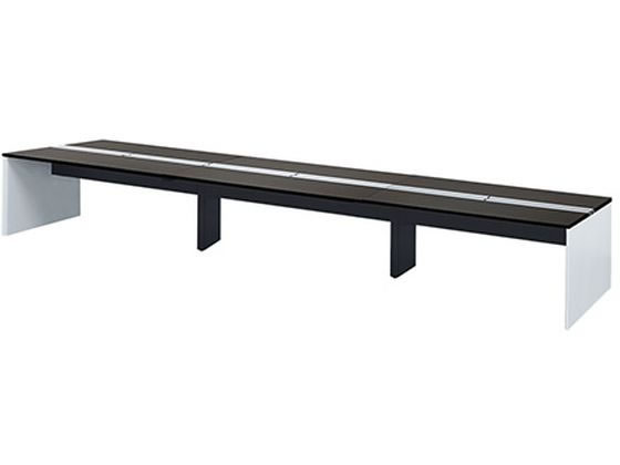 【マラソン限定★ポイント2倍】【メーカー直送】Netforce ワークプロ フリーアドレスデスク 6人用 幅4200 WH&times;DBR【代引不可】【お客様組立】幅 フリーアドレスデスク オフィスデスク 事務机 オフィス家具｜ココデカウ