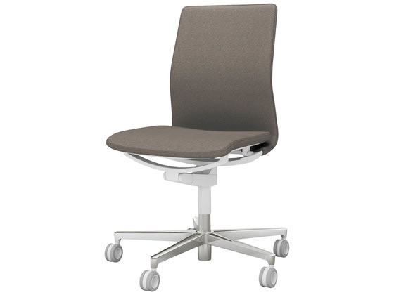 【百貨店SALE制限事項★最大限度20%OFF＆2,000円クーポン券】【製造会社直送】ファブレ ポリッシュ脚 グレージュ本体白 肘無 V C01P101CU【代引不可】【精神的な統合・備え付ける・貨物輸送無料】 肘なし 布張り女性議長 事務室女性議長 事務室調度品