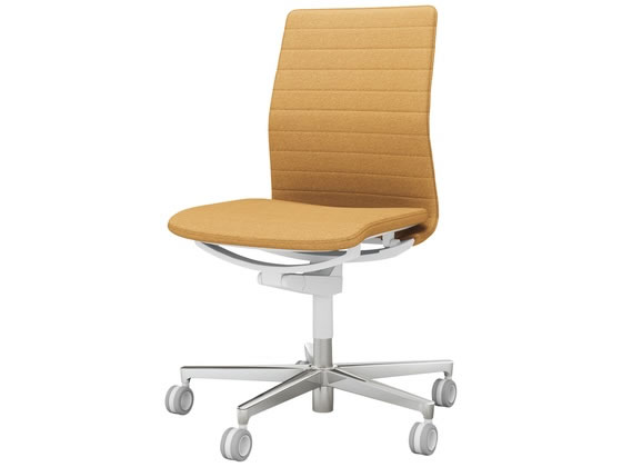 【百貨店SALE押さえる★最大限度20%OFF＆2,000円引き換え証】【製造会社直送】ファブレ ポリッシュ脚 茶本体白 肘無 V C01P102CUW43433【代引不可】【精神的な統合・据え付ける・貨物輸送無料】 肘なし 布張り女性議長 事務室女性議長 事務室調度品