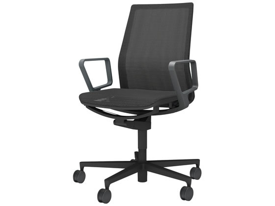 【百貨店SALE押さえる★最大限度20%OFF＆2,000円引き換え証】【製造会社直送】コクヨ 女性議長 ファブレ メッシュ 肘付 黒 Wキャスター C01B151MWBE6E63【代引不可】【精神的な統合・据え付ける・貨物輸送無料】 肘付き添い人 据えつける肘手合い 布張り女性議長 事務室女性議長 事務室調度品