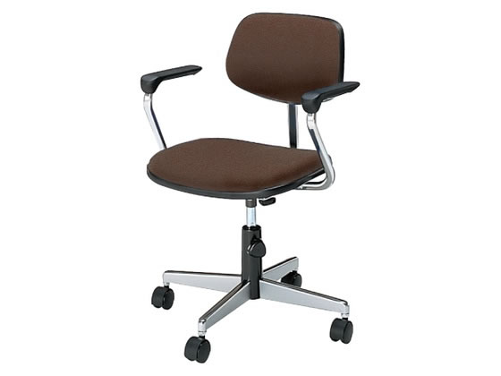 【マラソン限定★ポイント2倍】【メーカー直送】回転イス 20 ローバック L型肘本体茶 ゴム CRM21GPM5VN【代引不可】【組立・設置・送料無料】肘付き 固定肘タイプ 布張りチェア オフィスチェア オフィス家具｜ココデカウ