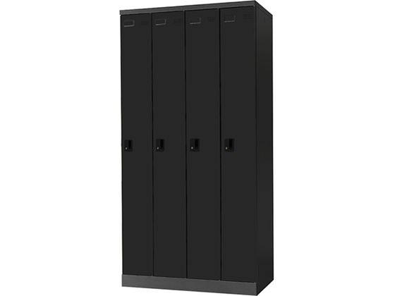 【レビュー投稿で100円OFFクーポン】【メーカー直送】Netforce イーセンブリー ロッカー 4人用 スチール シリンダー錠 ブラック【代引不可】【お客様組立】 スチールロッカー キャビネット オフィス家具｜ココデカウ