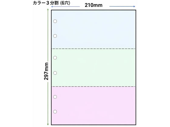 【百貨店SALE制限事項★尖んがり2倍＆2,000円クーポン券】【製造会社直送】サンコーフォームズ A4汎用取りすてる紙 色合い 3面6穴 500枚×5冊 342740069200304【代引不可】３面印字機 汎用帳票質問用紙 ＯＡ勘定書き 帳票