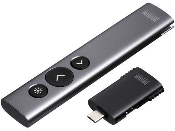 【百貨店SALE押さえる★最大限度20%OFF＆2,000円クーポン券】【お取り寄せ】サンワサプライ ワイヤレスプレゼンター 2.4GHz HDMIうつり変わりアダプター付き添い人 MA-WPR16GM 命令すること棒 レーザ字突き ＰＣ マイコン 家電
