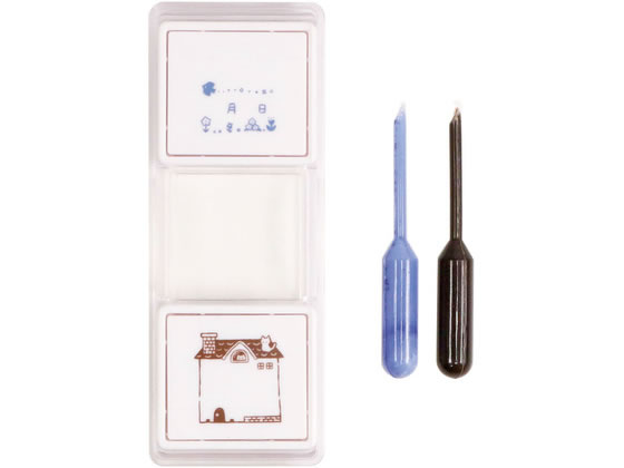 Kutsuwa Hancoco Slide Stamp - Bird and Cat House
