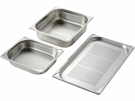 【マラソン限定★ポイント2倍】【お取り寄せ】MTI 18-8GNパン 穴明 2 3 65mm EM8023065PF ホテルパン ガストロノームパン ボウル ザル バット 厨房 キッチン