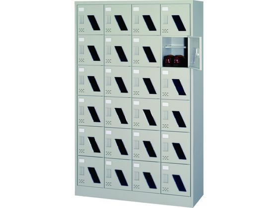 【百貨店SALE押さえる★最大限度20%OFF＆2,000円引き換え証】【製造会社直送】シューズロッカー 錠皆無・受け取り人窓付 24人用(中棚付) RFSC-24WM【代引不可】 シューズロッカー サボ箱 ロッカー 押し入れ 事務室調度品