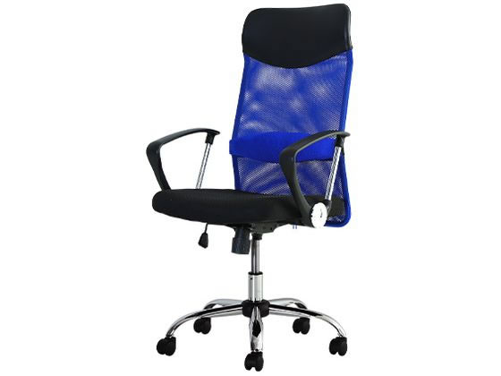 【マラソン限定★ポイント2倍】【メーカー直送】Netforce S-shape メッシュチェア ハイバック 固定肘ブルー SSP-HA【代引不可】【お客様組立】肘付き 固定肘タイプ メッシュチェア オフィスチェア オフィス家具