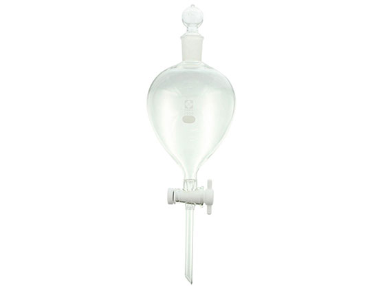 【レビュー投稿で100円OFFクーポン】【お取り寄せ】柴田科学 分液ロート PTFEコック付 2L 014250-2000 漏斗 ロート じょうご ガラス容器 計量器