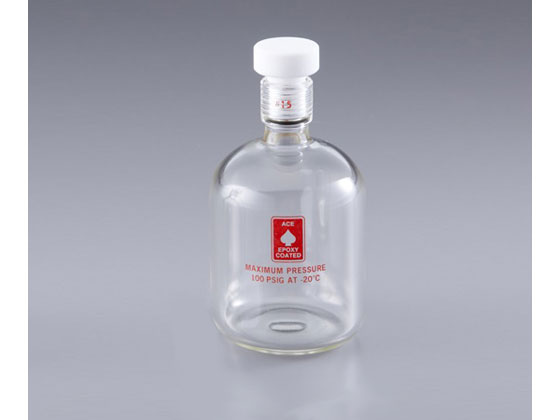 【マラソン限定★2,000円クーポン＆ポイント2倍】【お取り寄せ】ACE GLASS 耐圧ボトル(ACE GLASS)250mL 5555-33 試薬瓶 共栓瓶 ガラス容器 計量器