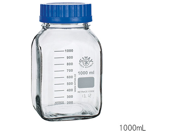 【レビュー投稿で100円OFFクーポン】【お取り寄せ】SIMAX 広口メディウム瓶 透明 5000mL 2080M 5000 ボトル ガラス製 ガラス容器 計量器