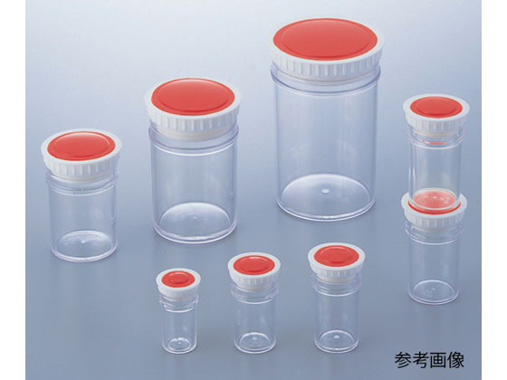 【レビュー投稿で100円OFFクーポン】【お取り寄せ】アズワン ラボランPSサンプル管瓶 50mL 橙 100本+10本入 PS-50 小型容器 樹脂製 樹脂容器 計量器