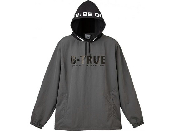 エバーグリーン B-TRUEパッカブルプルパーカー L グレー/BK