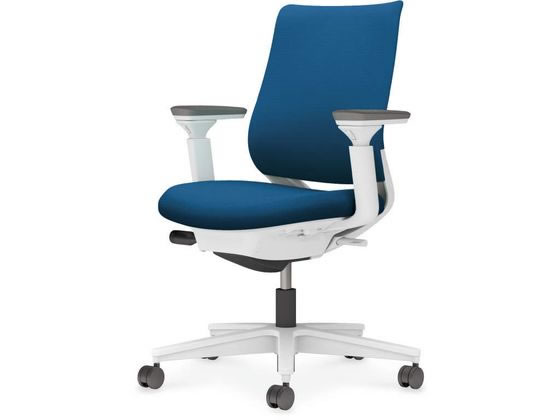 【レビュー投稿で100円OFFクーポン】【メーカー直送】コクヨ ミトラ2 布 スタンダード可動肘 白脚本体白プルシアンブルー【代引不可】【組立・設置・送料無料】 肘なし 布張りチェア オフィスチェア オフィス家具|ココデカウ