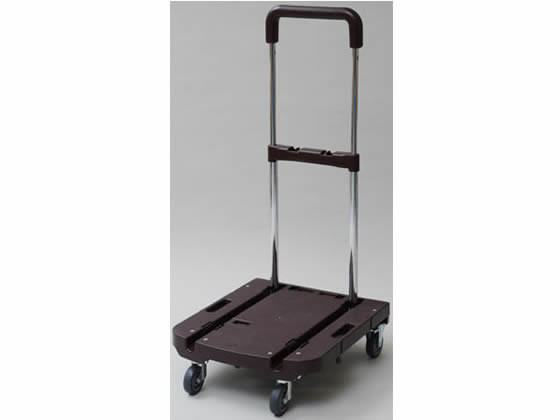 【レビュー投稿で100円OFFクーポン】送料無料 山善 プレミアムコンパクトCarry 折りたたみ 台車 ダークブラウン 折りたたみ台車 台車 カートラック 作業