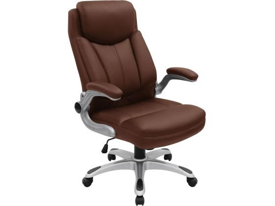 【マラソン限定★ポイント2倍】【メーカー直送】カグクロ マネージメントチェア EI ブラウン EI-1960-BR【代引不可】【お客様組立】肘付き 固定肘タイプ レザーチェア オフィスチェア オフィス家具