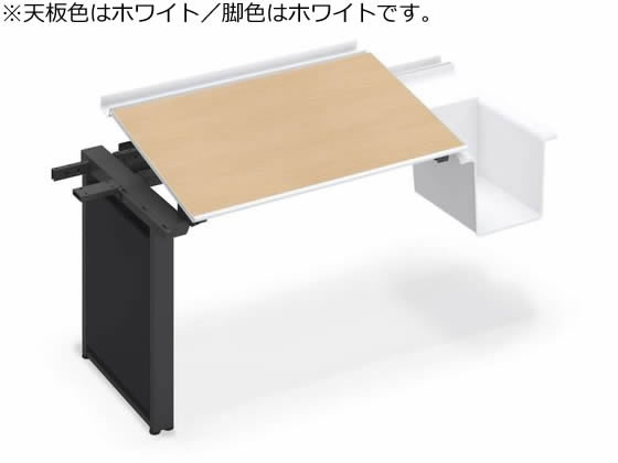 【レビュー投稿で100円OFFクーポン】【メーカー直送】コクヨ UPTIS 片面連結用 バスケット W1400 ホワイト×脚白【代引不可】【組立・設置・送料無料】平机 スチールデスク ワゴン オフィスデスク 事務机 オフィス家具