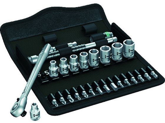 【マラソン限定★2,000円クーポン＆ポイント2倍】【お取り寄せ】Wera 8100SA8 サイクロップラチェット「メタル」セット 1／4 004018 ソケット ソケットレンチ 作業用品 工具
