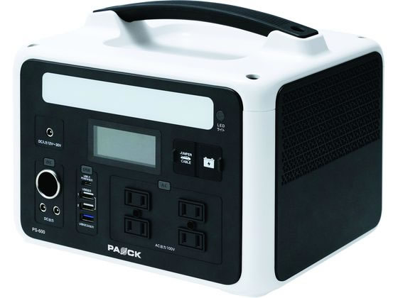 【レビュー投稿で100円OFFクーポン】送料無料【お取り寄せ】パオック ポータブル電源 600W PS-600 パーツ 電動工具 油圧工具 作業用品 工具