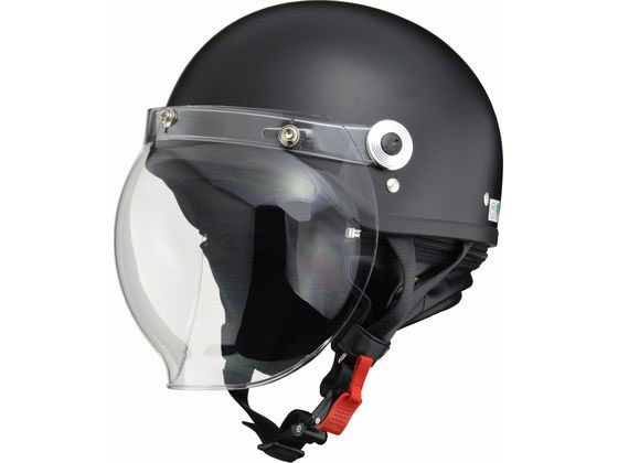 【レビュー投稿で100円OFFクーポン】【お取り寄せ】リード工業 CROSS バブルシールド付ハーフヘルメットMATB CR760MATBK