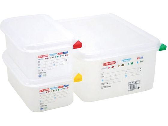 【マラソン限定★2,000円クーポン＆ポイント2倍】【お取り寄せ】アラベン 密封カバー付食品保存コンテナー GN1／1 200mm 3038 キッチン雑貨