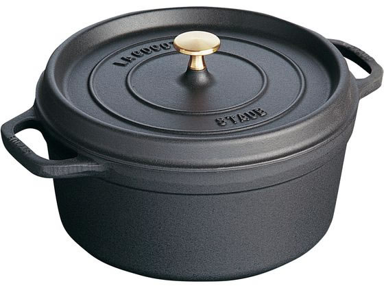 楽天市場】ストウブ staub ピコココットラウンド 22cm ブラック 円形