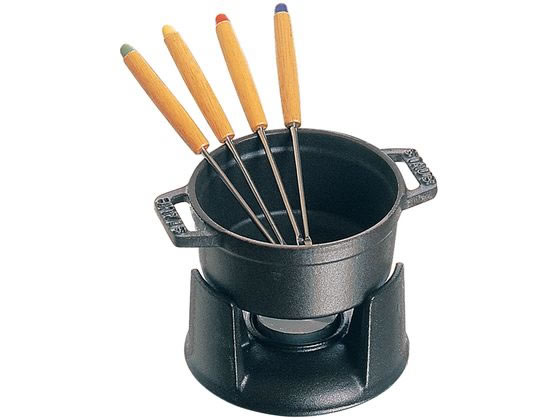 【マラソン限定★ポイント2倍】【お取り寄せ】STAUB ストウブ ミニチョコレートフォンデュ 黒 40509-587 1895200 キッチン雑貨
