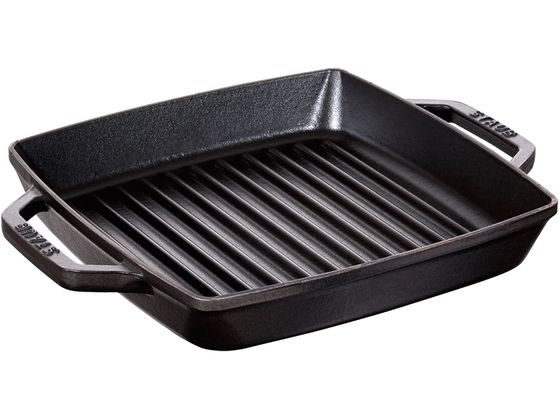 【レビュー投稿で100円OFFクーポン】【お取り寄せ】STAUB ストウブ ピュアグリル スクエア 28cm ブラック キッチン雑貨
