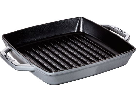 【レビュー投稿で100円OFFクーポン】【お取り寄せ】STAUB ストウブ ピュアグリル スクエア 28cm グレー キッチン雑貨