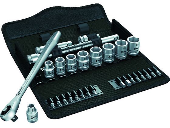 【レビュー投稿で100円OFFクーポン】【お取り寄せ】Wera 8100SC7 サイクロップラチェット「メタル」セット 1／2 004077 ソケット ソケットレンチ 作業用品 工具