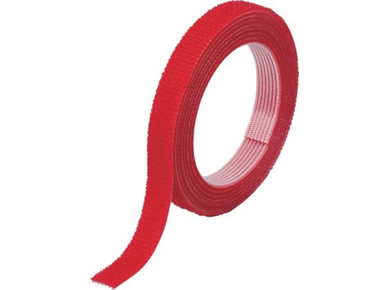 【レビュー投稿で100円OFFクーポン】【お取り寄せ】マジックバンド[[R下]]結束テープ両面 幅40mm×長さ30m赤 結束用面ファスナー 結束バンド 結束テープ 結束 梱包