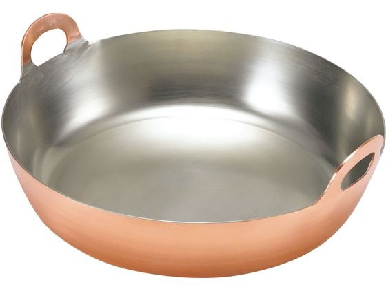 【レビュー投稿で100円OFFクーポン】【お取り寄せ】EBM 銅 揚鍋 39cm(板厚2.2mm) 0226501 揚鍋 フライヤー 鍋 フライパン 厨房 キッチン