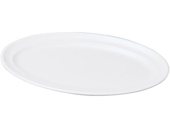 【レビュー投稿で100円OFFクーポン】【お取り寄せ】若泉漆器 ニューホワイト 小判盛皿 47cm 0261530 カヌー型皿 洋食器 キッチン テーブル