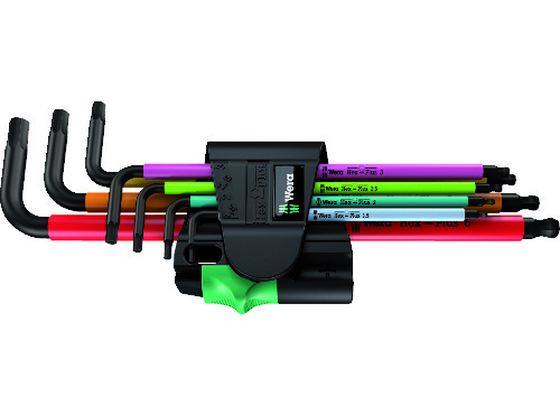 【レビュー投稿で100円OFFクーポン】【お取り寄せ】Wera 950SPKL／7BSM ヘックスキーセット 022534 六角棒レンチ ドライバー 作業用品 工具