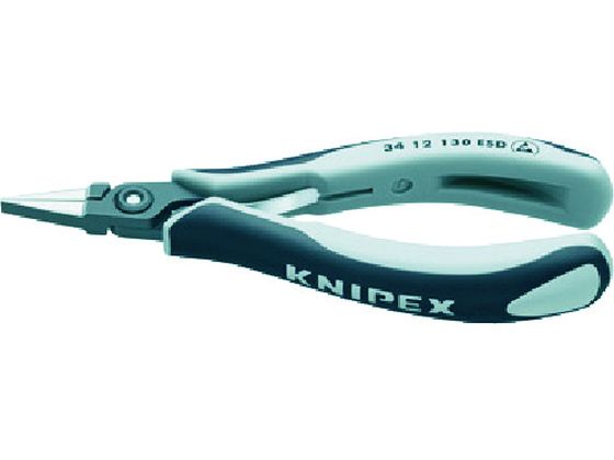 【マラソン限定★ポイント2倍】【お取り寄せ】KNIPEX ESD精密用プライヤー 半丸 135mm 3422-130ESD ノーズプライヤー ペンチ ニッパ プライヤー 作業用品 工具｜ココデカウ