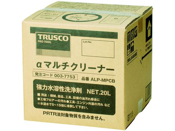 【百貨店SALE押さえる★最大限度20%OFF＆2,000円クーポン券】貨物輸送無料 【お取り寄せ】TRUSCO αマルチ洗浄剤 20L (1個\u003d1箱) ALP-MPCB 製作用中性洗剤 洗浄剤 中性洗剤 洗い濯ぎ