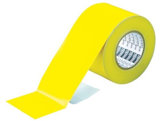 【レビュー投稿で100円OFFクーポン】【お取り寄せ】TRUSCO ラインテープ 屋内用 幅100mm×長さ50m イエロー ラインテープ 安全保護テープ 粘着テープ 梱包