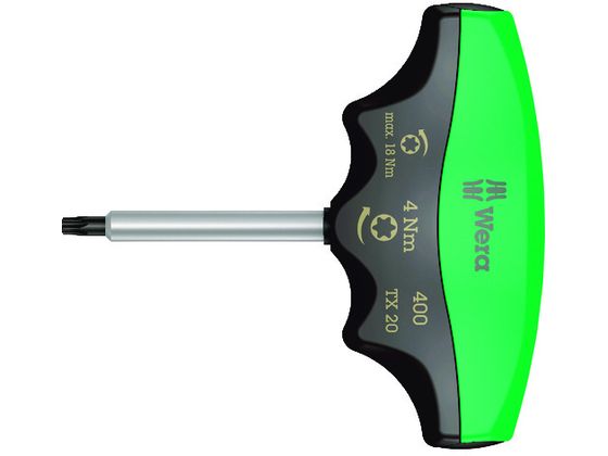 【レビュー投稿で100円OFFクーポン】【お取り寄せ】Wera 400 トルクドライバーT型 トルクス TX20 ／ 4.0 Nm 005090 トルクドライバー 作業工具 作業用品 工具