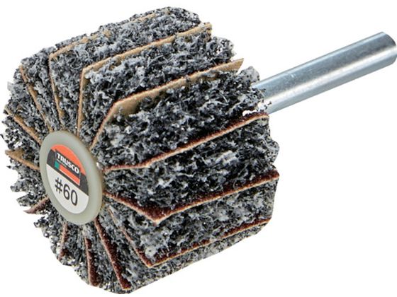 【レビュー投稿で100円OFFクーポン】【お取り寄せ】TRUSCO ナイロンミックスホイール 外径60×厚25×軸6 60♯(5個入) FM6025-60 軸付ホイール 研削研磨用品 作業用品 工具