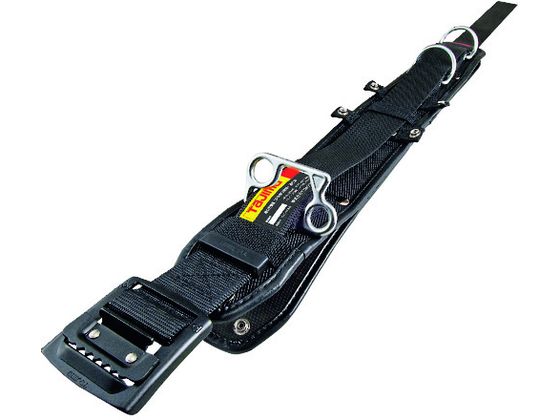 【レビュー投稿で100円OFFクーポン】【お取り寄せ】ワークポジショニング用胴当てベルトフラット アルミワンフィンガーバックル黒 M 墜落制止用器具 安全保護具 作業