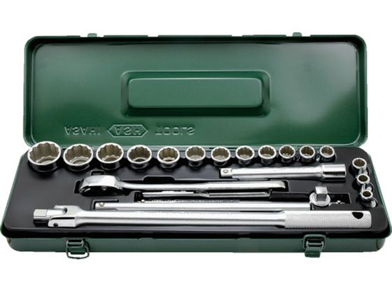 【レビュー投稿で100円OFFクーポン】【お取り寄せ】ASH ソケットレンチセット12.7□×20PCS VO4150 ソケット ソケットレンチ 作業用品 工具