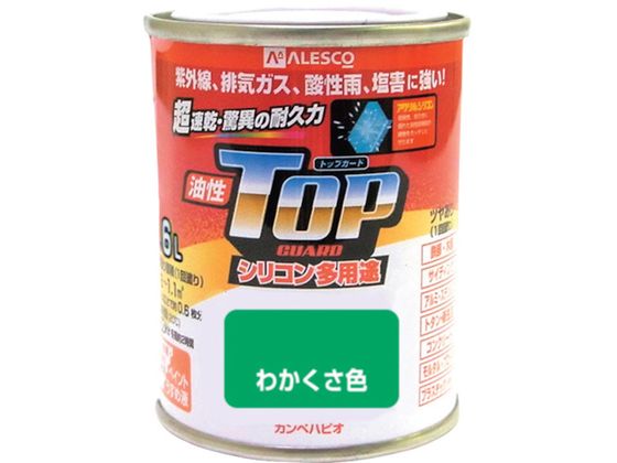 【レビュー投稿で100円OFFクーポン】【お取り寄せ】KANSAI カンペ 油性トップガード1.6Lわかくさ色 塗料 塗装 養生 内装 土木 建築資材