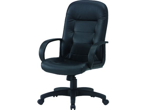 【レビュー投稿で100円OFFクーポン】送料無料【お取り寄せ】TRUSCO オフィスチェア レザー張り 黒 T5563 肘なし レザーチェア オフィスチェア オフィス家具