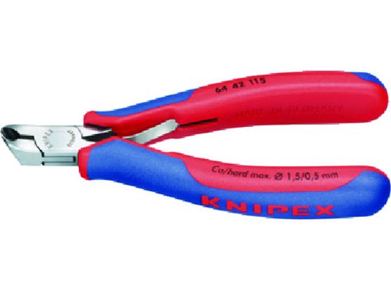 【マラソン限定★ポイント2倍】【お取り寄せ】KNIPEX 6442-115 エレクトロニクスエンドカッティングニッパー 6442-115 ニッパ ペンチ プライヤー 作業用品 工具｜ココデカウ