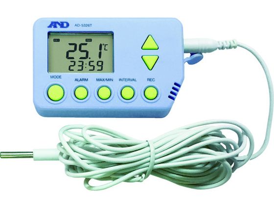 【レビュー投稿で100円OFFクーポン】【お取り寄せ】A&D デジタル温度データロガー(外部温度センサー付き) AD-5326TT AD-5326TT データロガー 温度 湿度 計測器 計量器