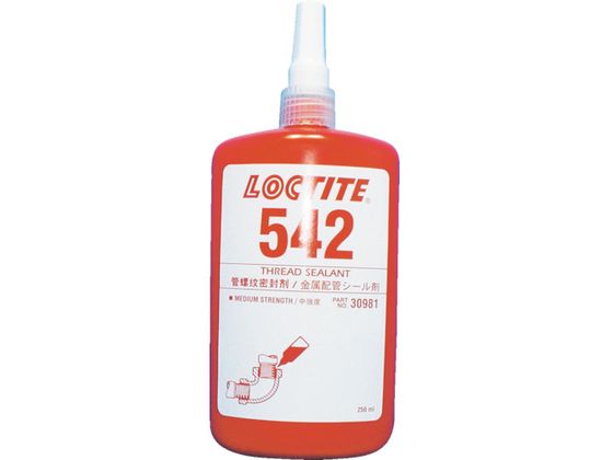 【マラソン限定★ポイント2倍】【お取り寄せ】ロックタイト 配管シール剤 542 250ml 542-250 配管関係 接着剤 補修材 潤滑 接着 補修 溶接｜ココデカウ