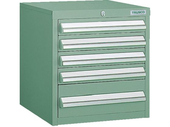 【レビュー投稿で100円OFFクーポン】送料無料【お取り寄せ】TRUSCO LVR型キャビネット 392×412×H420 引出5段 緑 キャビネット ツールキャビネット 保管 作業