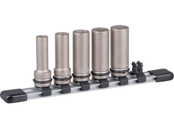 【レビュー投稿で100円OFFクーポン】【お取り寄せ】TONE インパクト用ロングソケットセット(ホルダー付) 5pcs HNV305L ソケット ソケットレンチ 作業用品 工具