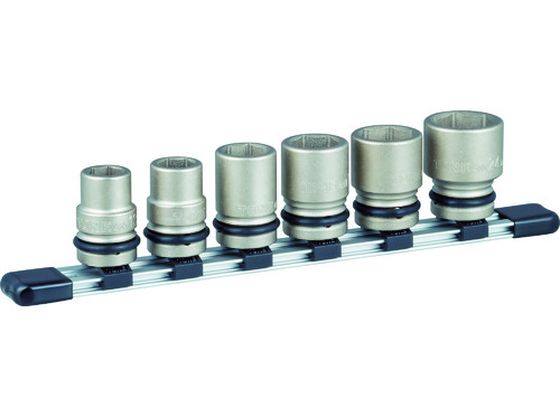 【レビュー投稿で100円OFFクーポン】【お取り寄せ】TONE インパクト用ソケットセット(ホルダー付) 6pcs HNV406S ソケット ソケットレンチ 作業用品 工具